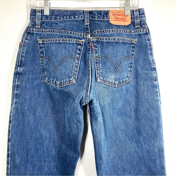 Vintage 90s Levi's 550 Baggy Tapered Fit Mom Jeans Blue Baggy High Waist Mexico - Picture 9 of 16